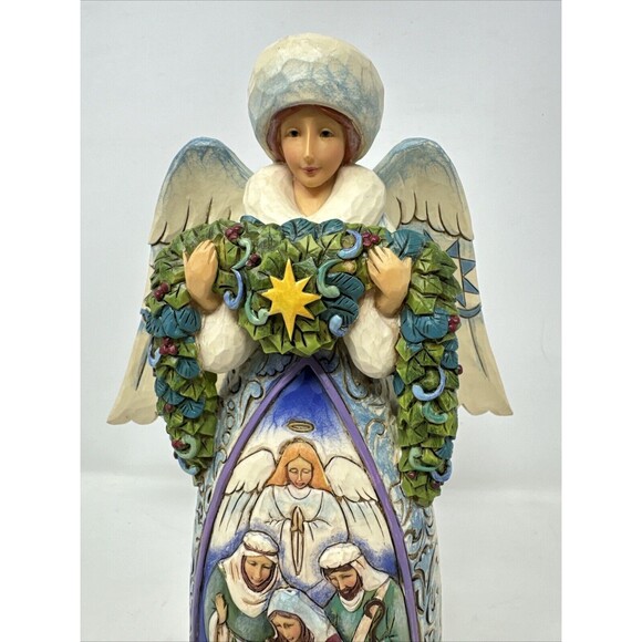 Jim Shore 2009 Heartwood Creek 4014295 Night Divine Angel Figurine Nativity - Picture 2 of 11